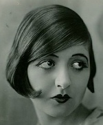 Natalie King with a bobbed hairstyle, a typical flapper styled hair