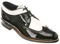 1920s Mens Shoes: Black and White Wingtips