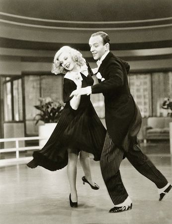 fred astaire and ginger rogers doing the foxtrot, their signature dance
