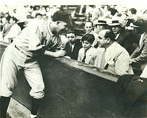 Al Capone and His Son At a Chicago Cubs Game