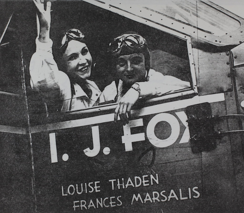 Louise Thaden and Frances Marsalis in their plane