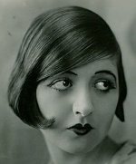 Natalie King with a bobbed hairstyle, a typical flapper styled hair