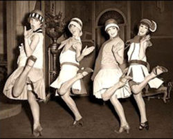 Flappers doing the charleston