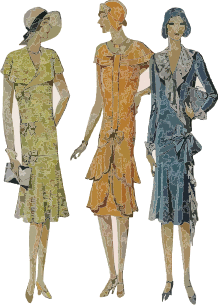 3 vintage sewing pattern dresses