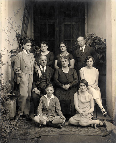 Frida Kahlo in a suit at age 16 with her father